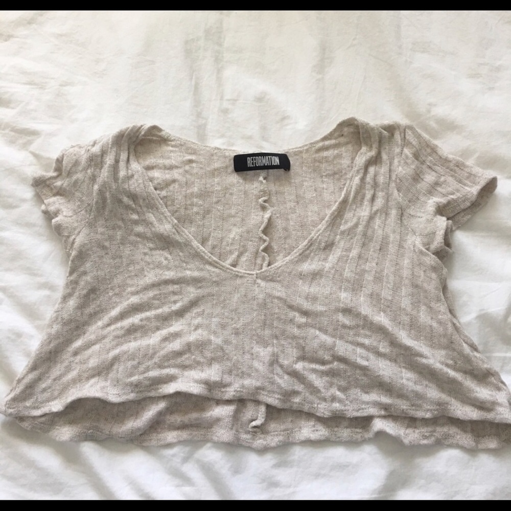 Reformation cropped tee